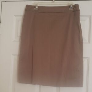 Taupe Pencil Skirt Side Zipper